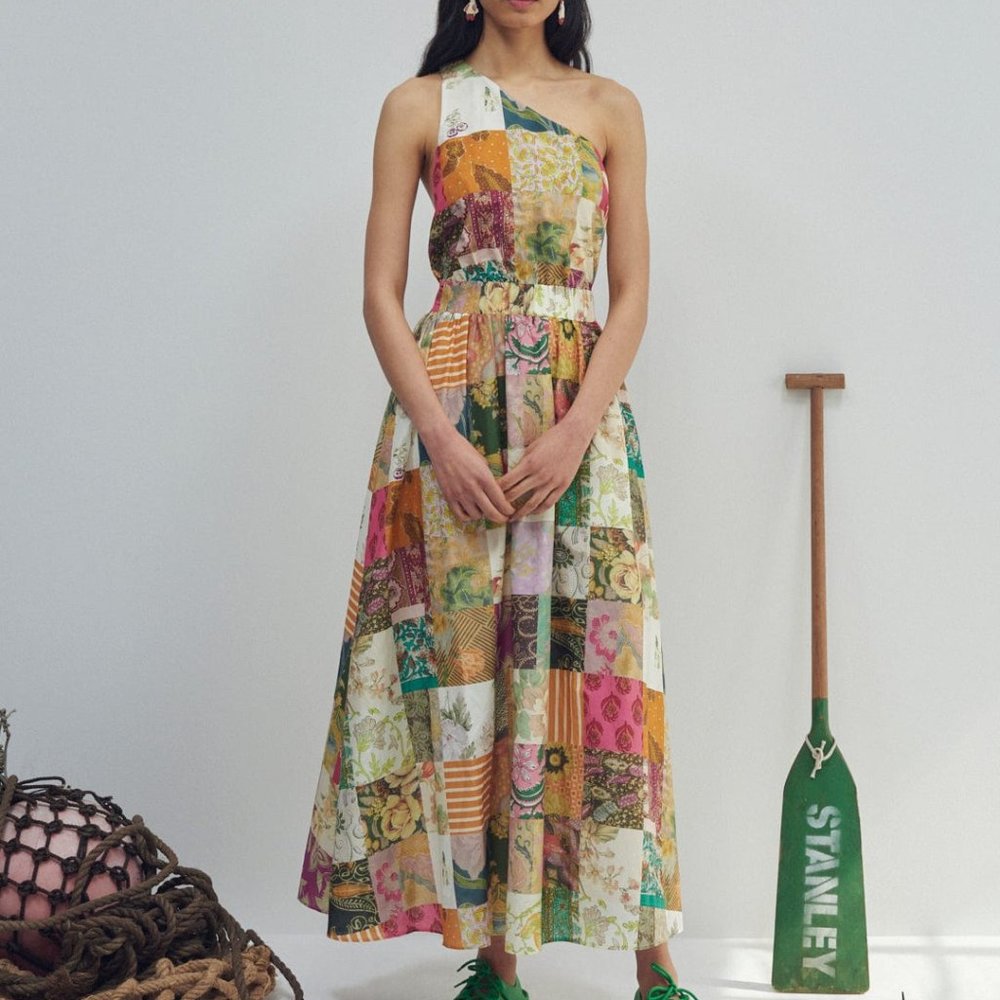 Alémais Hattie One Shoulder Midi Dress